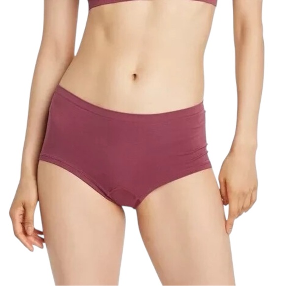 Auden Other - NWT Auden Seamless Boyshort Underwear Medium 8-10 “Red” Wine Burgundy Color